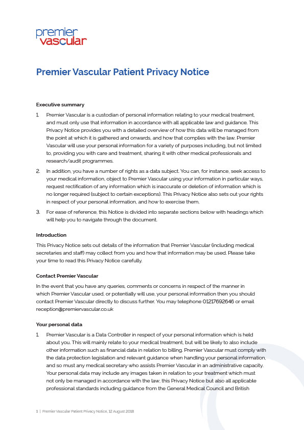 Privacy Policy Front Page